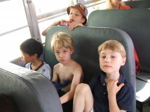 kids on a bus