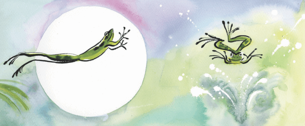 Jumping frog by Lauren Tamaki